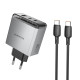 Cargador Borofone BN22 Lena GAN 65w 2xUSB Tipo C 1xUSB Tipo A
