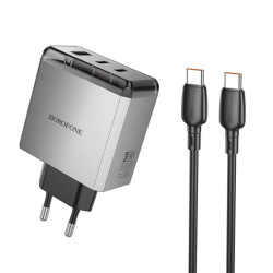 Cargador Borofone BN22 Lena GAN 65w 2xUSB Tipo C 1xUSB Tipo A