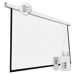 Pantalla de Proyeccion Electrica de Techo y Pared Formatos 1:1, 4:3, 16:9, 135 Pulgadas, 2,40 x 2,40 m