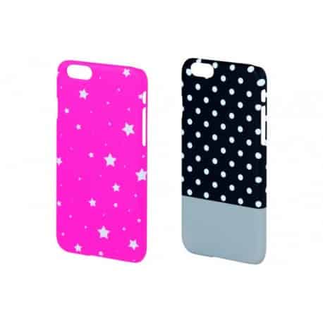 Funda Trasera Brillo en la Oscuridad Iphone 6 (Estrellas Luminosas Rosa)