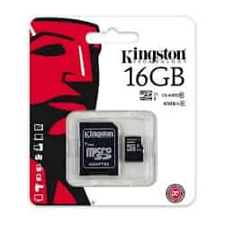 Tarjeta Micro SD 16GB Kingston Clase 4