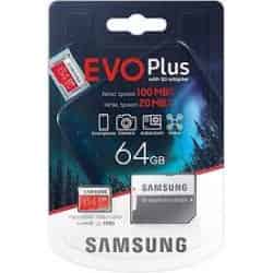 Tarjeta Micro SD 64GB Samsung Evo Plus Micro SDXC
